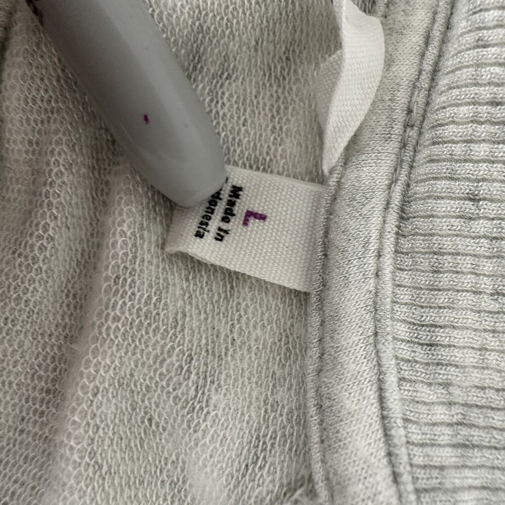 Athleta Dress Womens Large Gray Striped Criss Cross Sweatshirt Lagenlook Casual - Picture 8 of 15